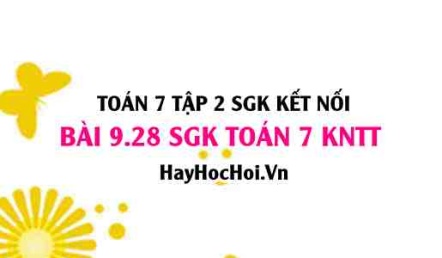 Bài 9.28 SGK Toán 7 Tập 2 Kết nối tri thức